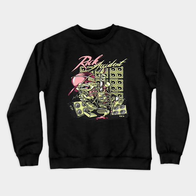 ROCK ACCIDENT Crewneck Sweatshirt by ALPHAKING